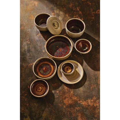 Steelite Aurora Vesuvius Amber Round Stacking Trays 100mm (12 Pack) vv2543