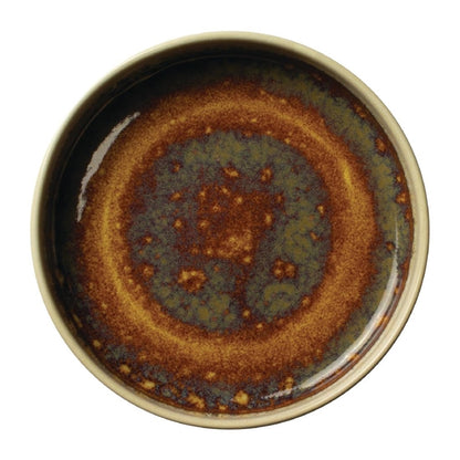Steelite Aurora Vesuvius Amber Round Stacking Trays 135mm (12 Pack) vv2542