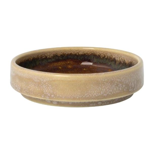 Steelite Aurora Vesuvius Amber Round Stacking Trays 100mm (12 Pack) vv2543