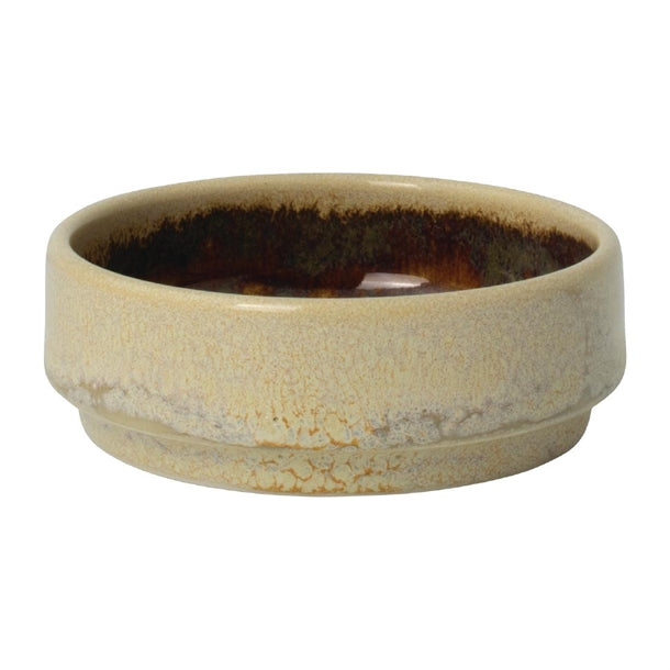Steelite Aurora Vesuvius Amber Round Stacking Trays 75mm (12 Pack) vv2544