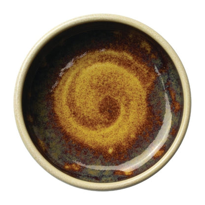 Steelite Aurora Vesuvius Amber Round Stacking Trays 75mm (12 Pack) vv2544