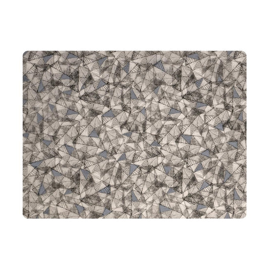 Steelite Modern Twist Silicone Placemat Black Grey Hatch 305x400mm (12 Pack) vv3427