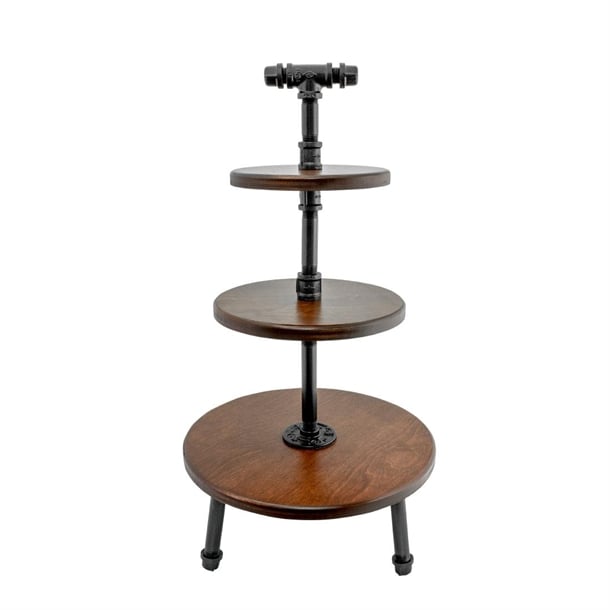 Steelite Chestnut Pipe Stand 3-Tier 355x674mm vv3450