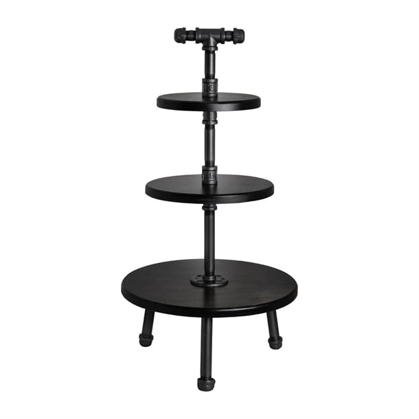 Steelite Gun Metal Pipe Stand 3-Tier 355x674mm vv3454