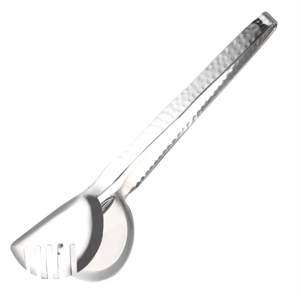Steelite DWH Hammered Stainless Steel Buffet Salad Tong 10'' (6 Pack) vv4018