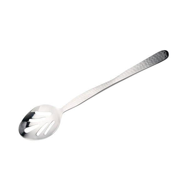 Steelite D.W. Haber Hammered Large Slotted Serving Spoon 13'' (6 Pack) vv4022