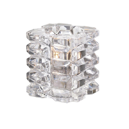 Hollowick Faceted Cube Clear Glasses Votive 76mm x 83mm (6 Pack) vv4061