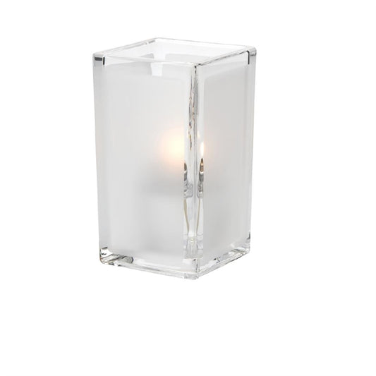 Hollowick Quad Clear Satin Panel Glasses Votive 64x 110mm (6 Pack) vv4064