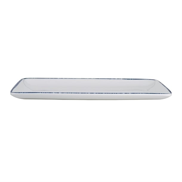 Steelite Blue Dapple Rectangle Trays 305 x 191mm (12 Pack) vv4406