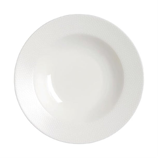 William Edwards Quanta Large Rim Bowls White 280mm (6 Pack) vv4464