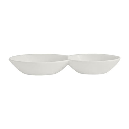 Rene Ozorio White Album 2 Compartment Gourmet Sauce Dishes 170ml (12 Pack) vv4758