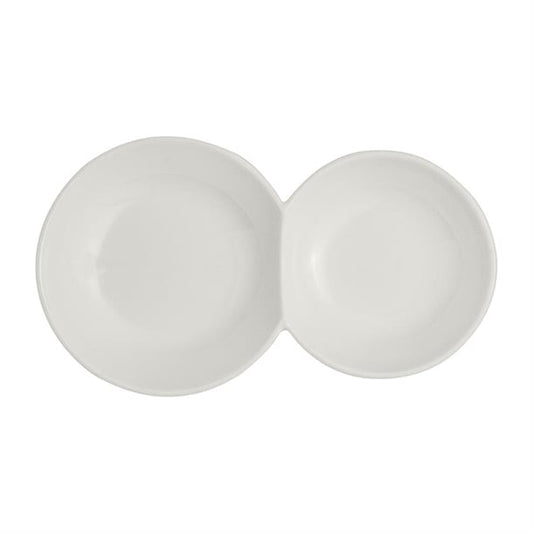 Rene Ozorio White Album 2 Compartment Gourmet Sauce Dishes 170ml (12 Pack) vv4758
