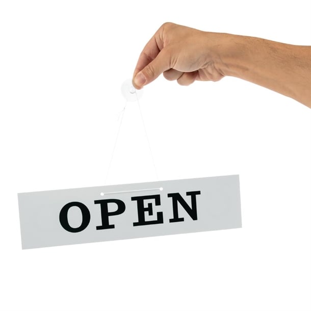 Reversible Hanging Open And Closed Sign w212