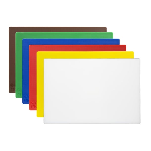 Hygiplas Low Density 6-Piece Chopping Board Set 450x300x10mm w356