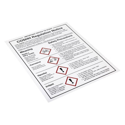 Vogue COSHH Regulations Sign w396