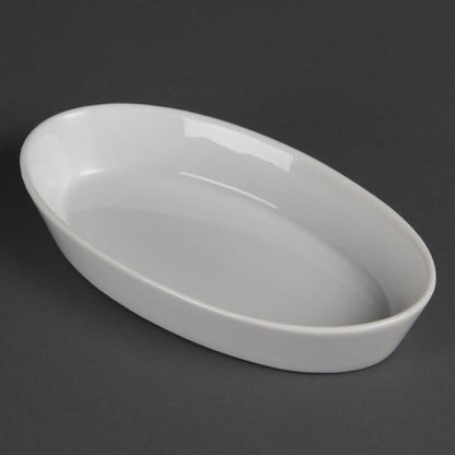 Olympia Whiteware Oval Sole Dishes 195x 110mm (6 Pack) w418