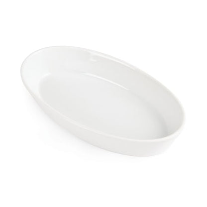 Olympia Whiteware Oval Sole Dishes 195x 110mm (6 Pack) w418