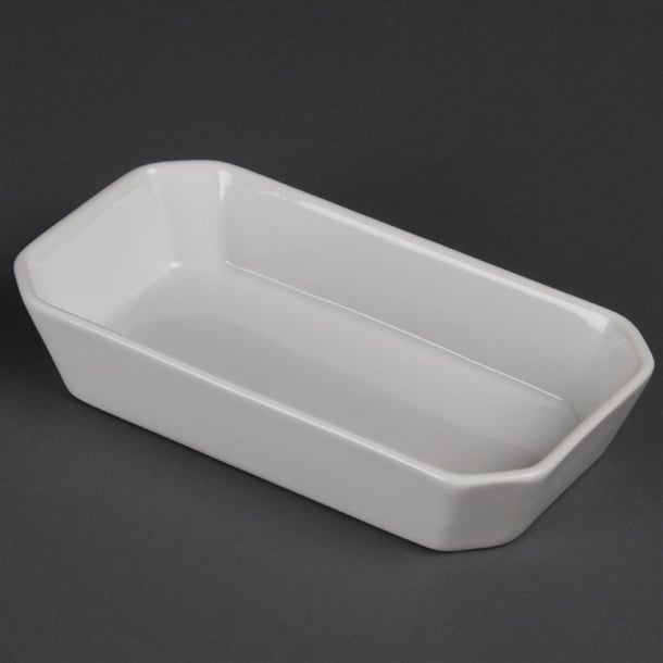 Olympia Whiteware Rectangular Hors d'Oeuvre Dishes 185mm (6 Pack) w425