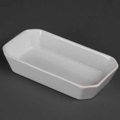 Olympia Whiteware Rectangular Hors d'Oeuvre Dishes 185mm (6 Pack) w425