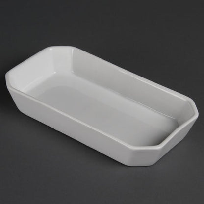Olympia Whiteware Rectangular Hors d'Oeuvre Dishes 235x 122mm (6 Pack) w438