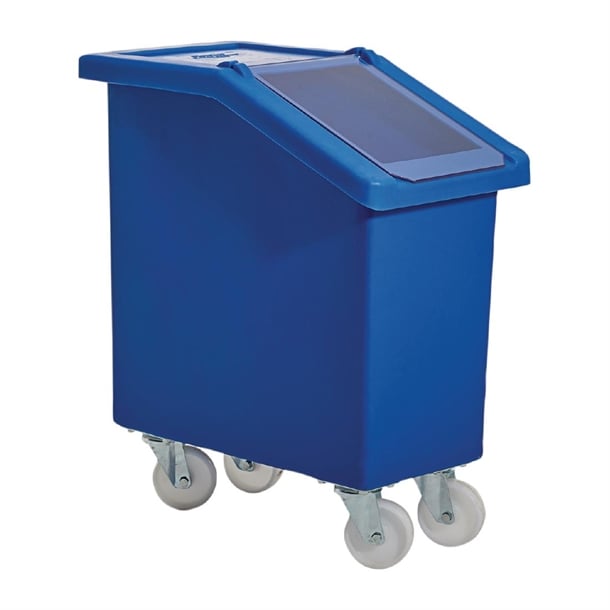 Mobile Ingredient Bin 65Ltr Blue w781