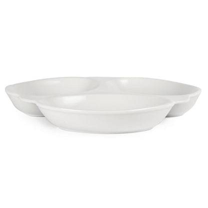 Olympia Whiteware Vegetable Dishes 3 Section 250mm (6 Pack) y099