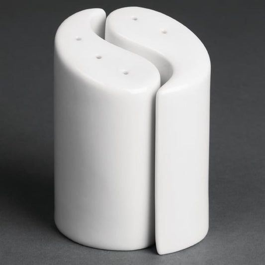 Olympia Whiteware Yin Yang Salt & Pepper Sets 95mm (12 Pack) y107