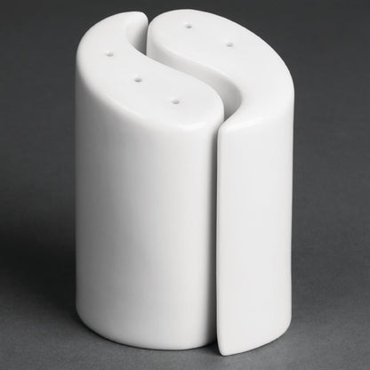 Olympia Whiteware Yin Yang Salt & Pepper Sets 95mm (12 Pack) y107