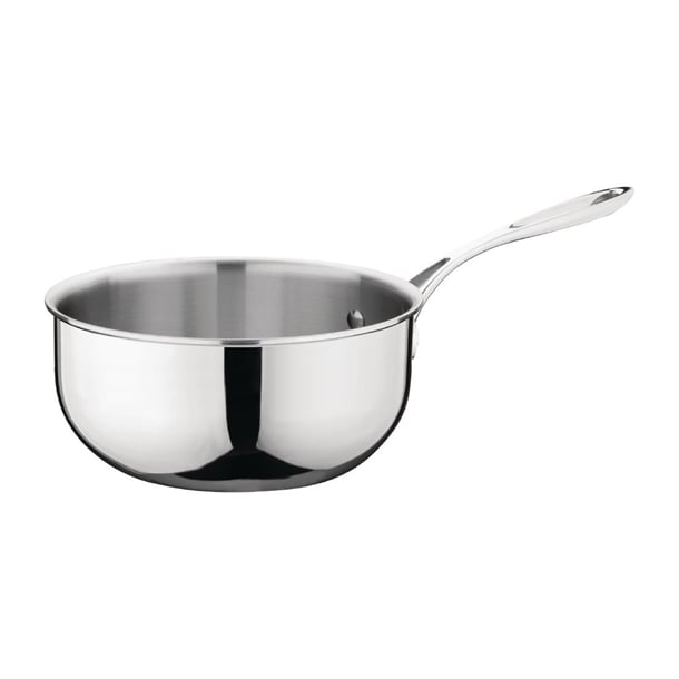 Vogue Stainless Steel and Aluminium Tri-Wall Flared Sauté Pan 20cm y240