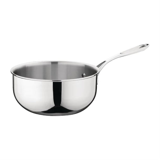 Vogue Stainless Steel and Aluminium Tri-Wall Flared Sauté Pan 20cm y240
