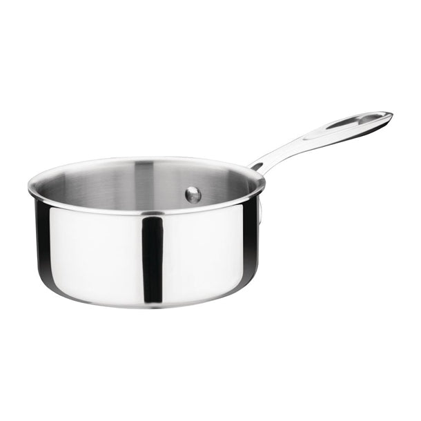 Vogue Stainless Steel and Aluminium Tri-Wall Saucepan 14cm y244