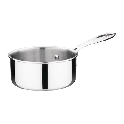 Vogue Stainless Steel and Aluminium Tri-Wall Saucepan 14cm y244