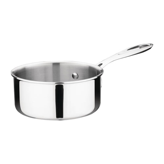 Vogue Stainless Steel and Aluminium Tri-Wall Saucepan 14cm y244
