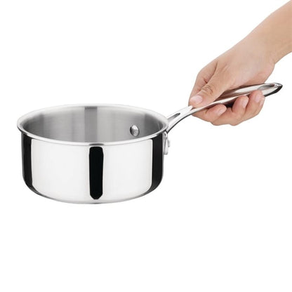 Vogue Stainless Steel and Aluminium Tri-Wall Saucepan 14cm y244