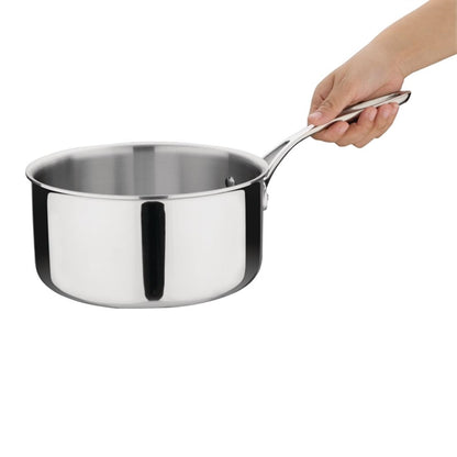 Vogue Stainless Steel and Aluminium Tri-Wall Saucepan 20cm y246
