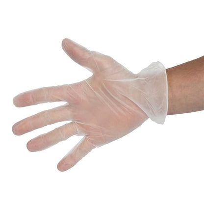 Vogue Powder-Free Vinyl Gloves Clear (100 Pack) p_y247