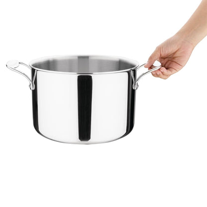 Vogue Stainless Steel and Aluminium Tri-Wall Stew Pan 24cm y255