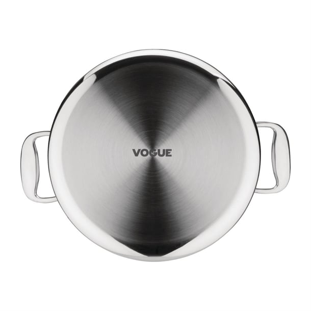 Vogue Stainless Steel and Aluminium Tri-Wall Stew Pan 24cm y255