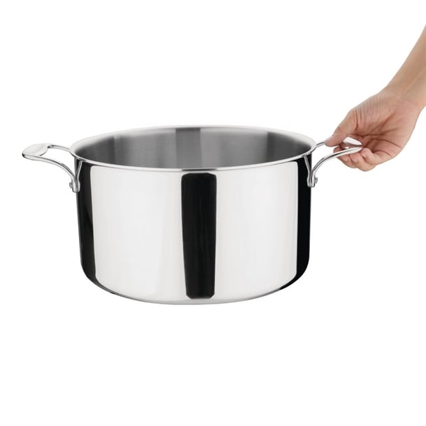 Vogue Stainless Steel and Aluminium Tri-Wall Stew Pan 28cm y256