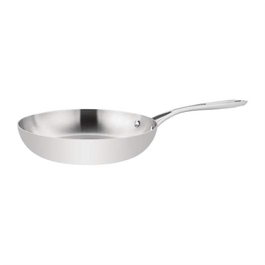 Vogue Stainless Steel and Aluminium Tri-Wall Frying Pan 24cm y320