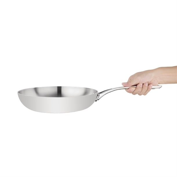 Vogue Stainless Steel and Aluminium Tri-Wall Frying Pan 24cm y320