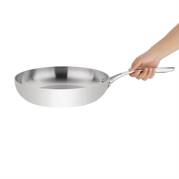 Vogue Stainless Steel and Aluminium Tri-Wall Frying Pan 28cm y321