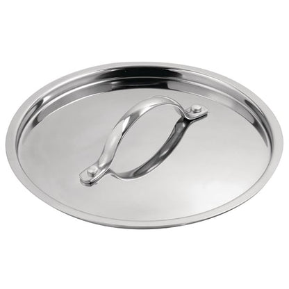 Vogue Stainless Steel and Aluminium Tri-Wall Pan Lid 20cm y424