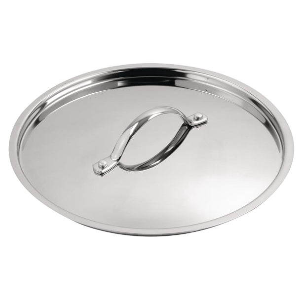 Vogue Stainless Steel and Aluminium Tri-Wall Stew Pan Lid 24cm y425