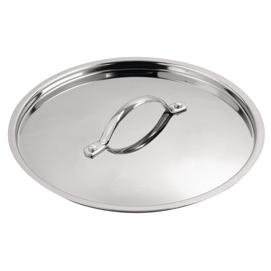 Vogue Stainless Steel and Aluminium Tri-Wall Stew Pan Lid 24cm y425