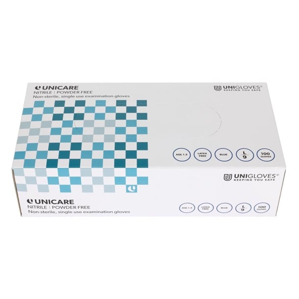 Powder-Free Nitrile Gloves Blue (100 Pack) p_y478