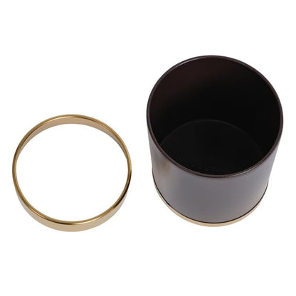 Bolero Waste Paper Bin Brown with Gold Rim 10.2Ltr y804