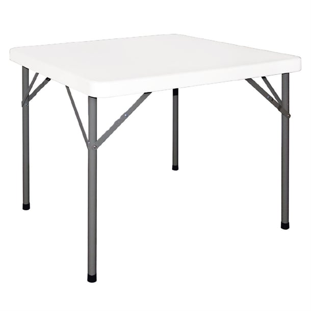 Bolero HDPE Square Folding Table 3ft White (Single) y807