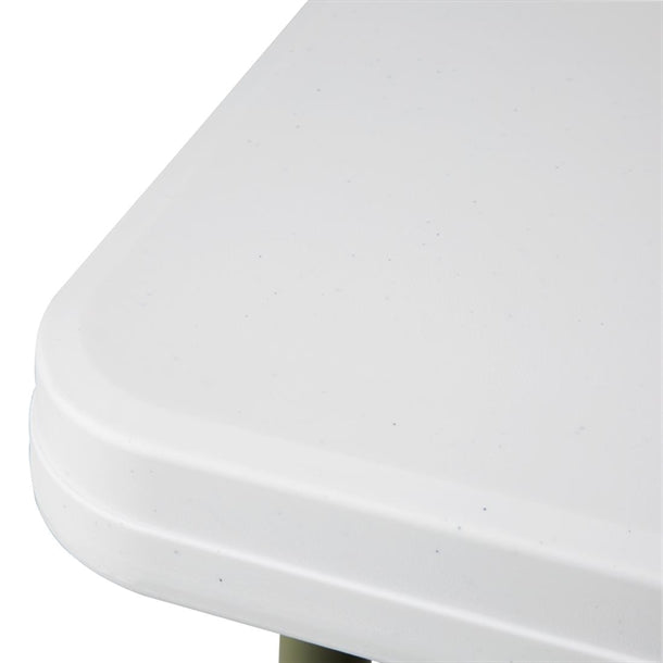 Bolero HDPE Square Folding Table 3ft White (Single) y807