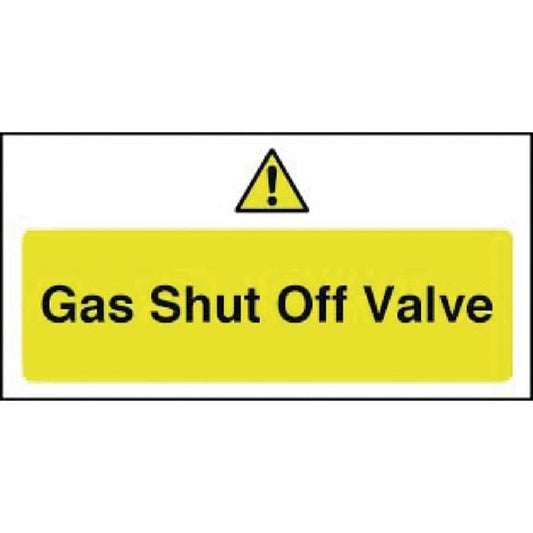 Gas Shut Off Valve Sign y913